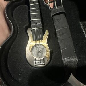 Works 2001 ZX Original Electric Guitar Watch With Guitar Case Black-broken Strap